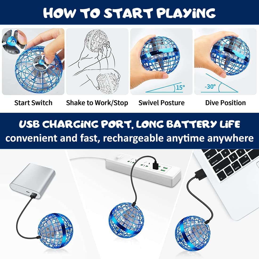 The Intelligent LED Flying Ball 